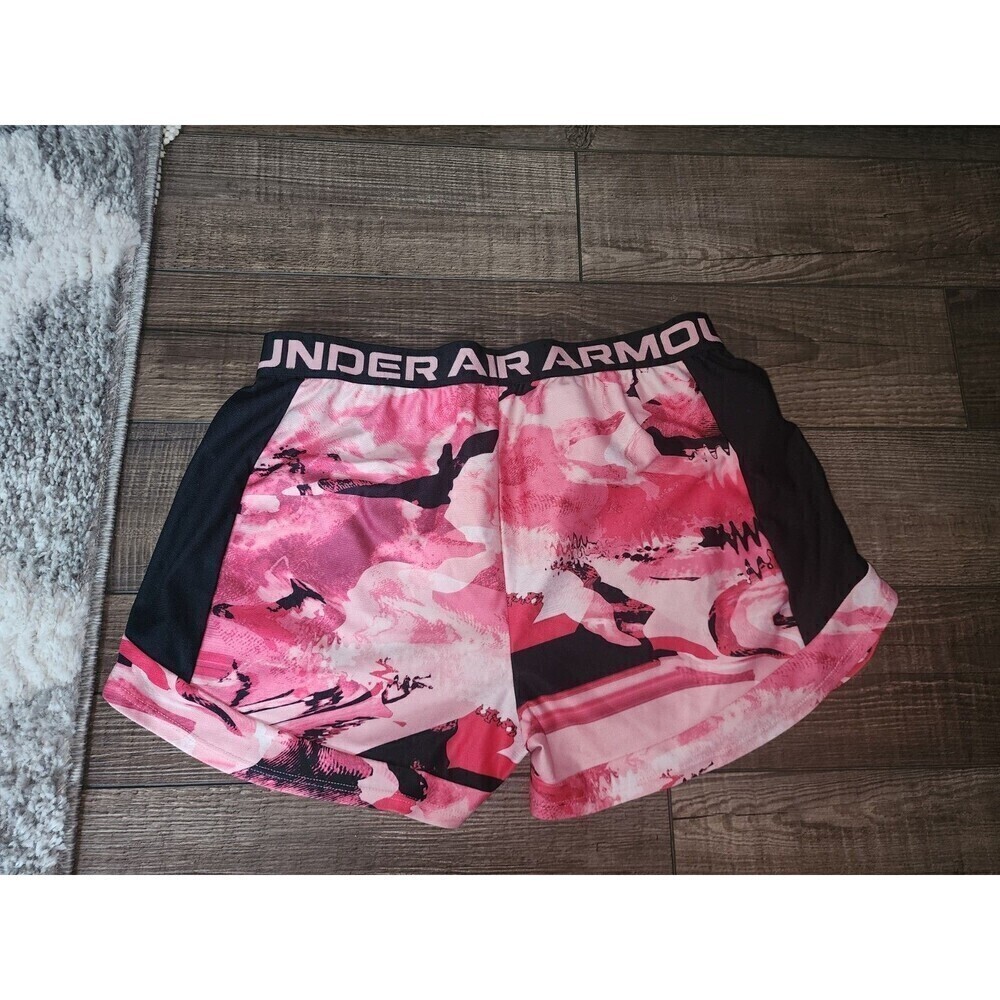 Under Armour Play Up Printed Shorts Girls Youth Size YXL Pink Athletic - Picture 1 of 7